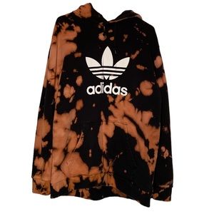 Adidas custom reverse tie dye hoodie